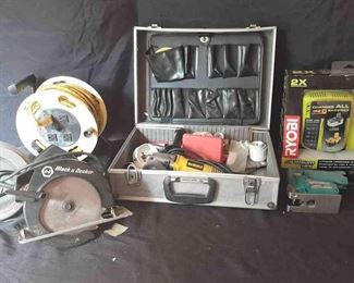 Assorted Tool Lot Saws, Extension Cord Unit More