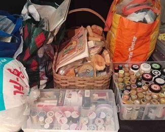 Crafting Mystery Lot Wood Crafts, Paint, Sewing, Scrapbook