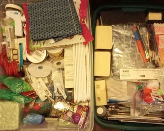 Mystery Lot Of Craft Supplies Painting, Wallpaper Making More