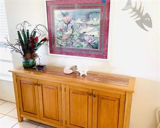 custom console table with marble top