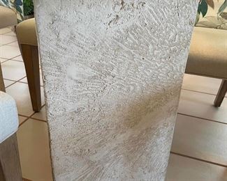 dining table base : real coral pedestals in triangular shape  