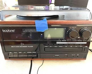 various electronics including printers with toner and paper, VCR, CD to CD dubbing, all-in-one stereo, digital cameras, Brother Word Processor