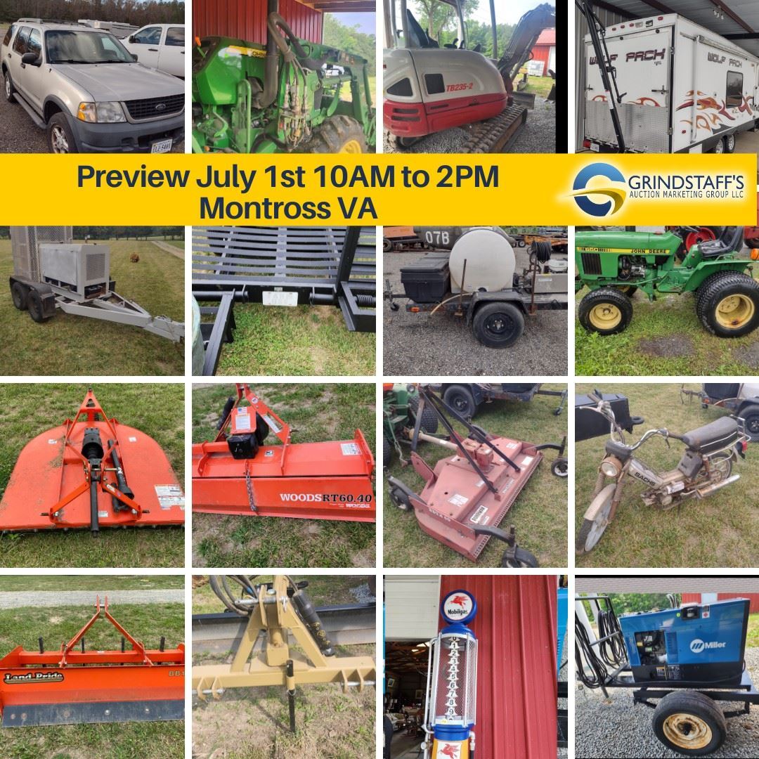 Montross Virginia Estate Auction Online starts on 6/16/2023
