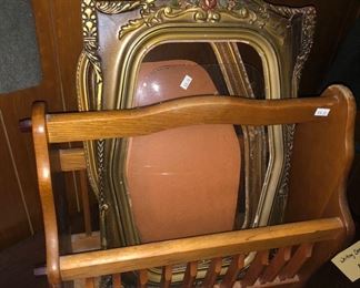 several vintage convex glass frames