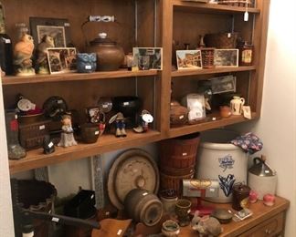 Cabinet full of vintage items