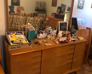 DRESSER AND LANDSCAPE MIRROR