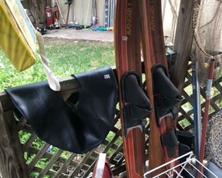 water skis and outdoor sport items