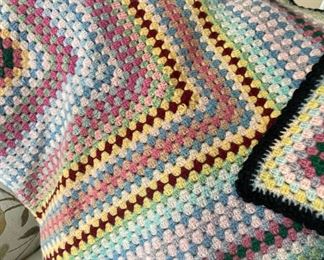 Hand Made Crocheted Blanket/Throw