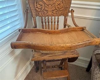 1890's Oak High Chair