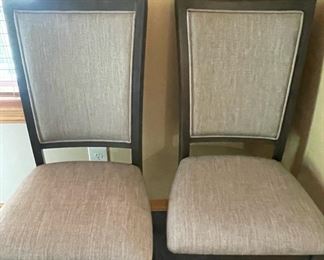2 Gray Upholstered Dining Chair