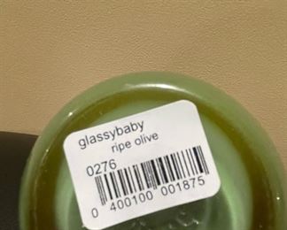 Ripe Olive Glassybaby Candle Holder