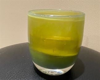 Ripe Olive Glassybaby Candle Holder