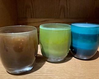 Kindfull Glassybaby Candle Holder, Little Bear Glassybaby Candle Holder, Ripe Olive Glassybaby Candle Holder