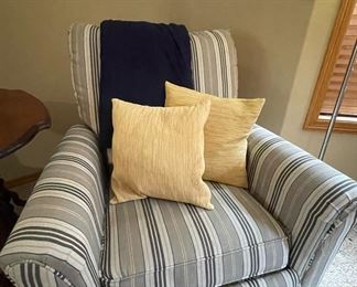 Stripe Upholstery Arm Chair/Lounge Chair
