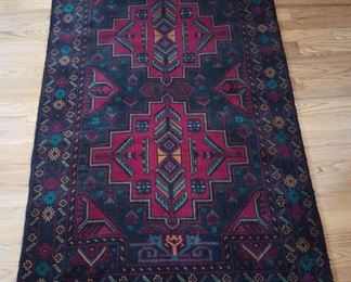 Balouch Khorasan Rug - 100% Wool - 4'11 x 3'
