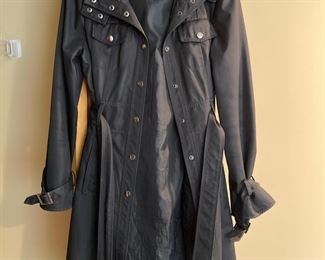 Kenneth Cole Black Trench Coat