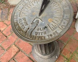 Outdoor Sundial and Stand
