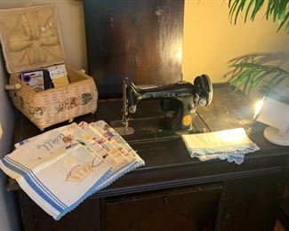 Singer Electric Sewing Machine and Sewing Desk