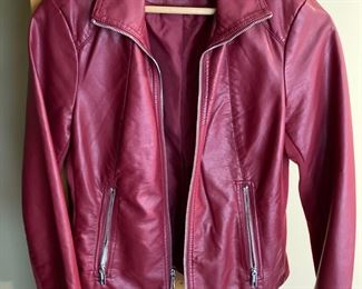 Kenneth Cole Red Leather Jacket