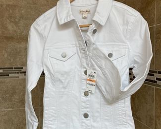 Maison Jules size Small White Denim Jacket