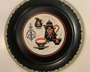 vintage coffee theme tray