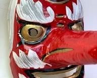 mask  -  vintage Japanese paper mache'