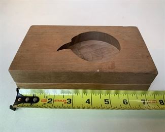 Vinatage Kashigata wood cake mold, bird figure