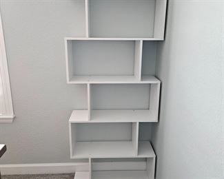 Pair of "S" shaped White Book Shelves - Contemporary look