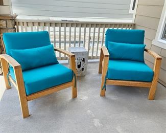 Solid wood patio chairs