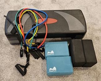 Stair stepper and assorted Physical Therapy aids