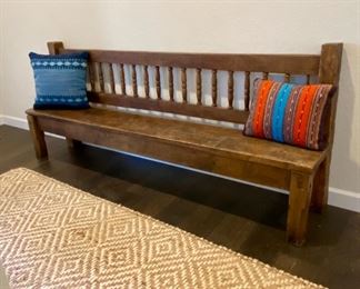 19th Century Guatemalan Long Hall Bench 