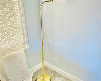 Brass Tone Reading Floor Lamp- Freestanding Task Light w/ Led Lighting- Adjustable Height