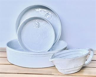 Set of 3 Rustic & Weathered Finish Glenna Serving Bowls from Anthropologie 