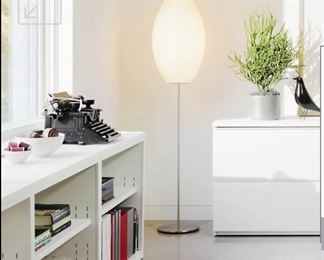 1952 Designer George Nelson Cigar Lotus Bubble Lamp - 52" Mid-Mod Floor Lamp for Herman Miller&nbsp;