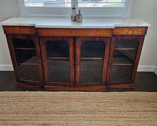 19th Century French Marble Top Buffet Table