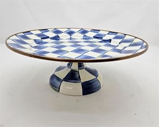 MacKenzie Childs Painted Tin Cake Plate