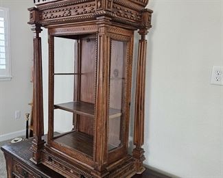 Gorgeous Antique Processional Altar From Mexico - Very Ornate Carved Wood - Glass Sides 29"W 21"D 50"T