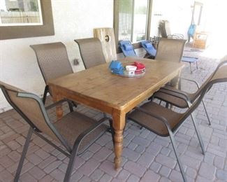Chairs sold. Table is available. Heavy well built table.