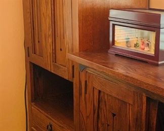 Mission Style Storage Cabinet w/Drawers - 1 of 2