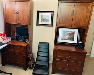 (2) Storage Cabinet / Locking File Drawers w/keys
