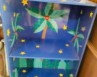 Blue Painted Bookshelf