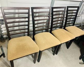 (4) Wood / Upholstered Chair