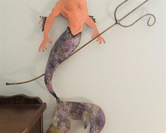 Metal Merman Wall Decor