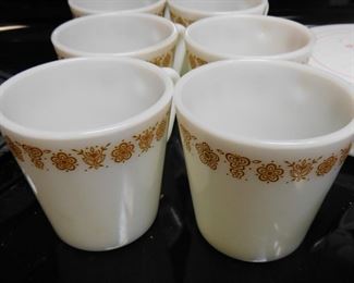 Pyrex Golden Butterfly Mugs
