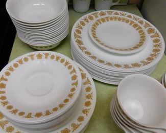 Corelle Golden Butterfly Dishes