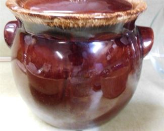 Drip Glaze Bean Pot with Lid