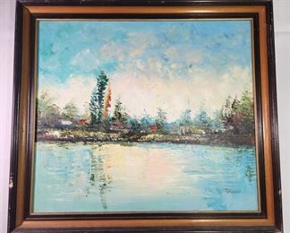 Original Landcape Oil on Canvas Painting by Bruno