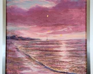 Frederick M Rash Original Sunset Oil Painting