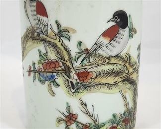 Antique Qing Dynasty Chinese Brush Pot