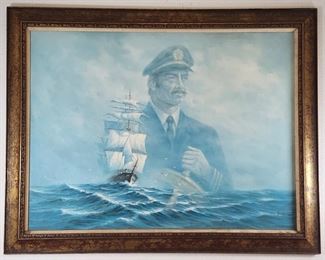 Bill Larsen Original Clipper Oil Painting